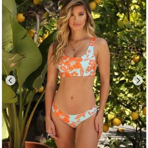 Kulani Kinis Long Crop Bikini Top-Malibu